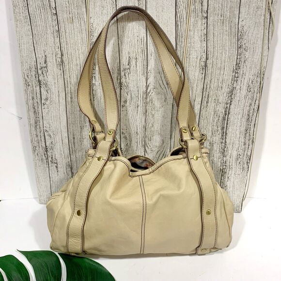 Hobo International Leather Crème Beige Boho Shoulder Purse Women’s - Picture 2 of 16